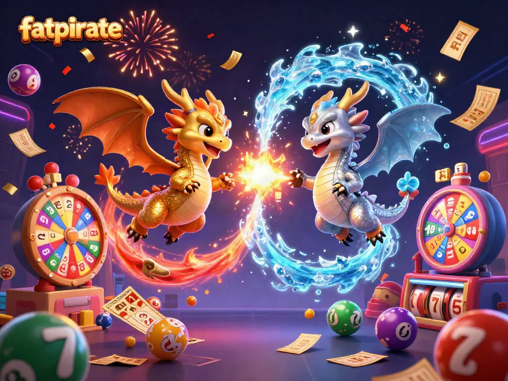 Experience the excitement of fatpirate with thrilling dragons amid vibrant casino elements.