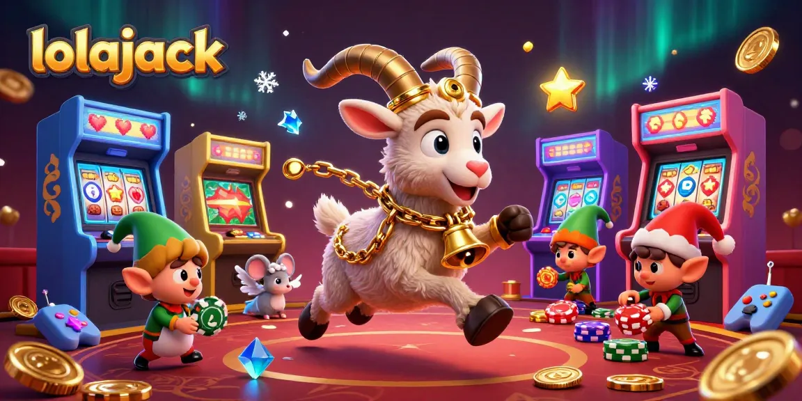Experience thrilling fun at lolajack casino with festive characters engaging in lively game action.