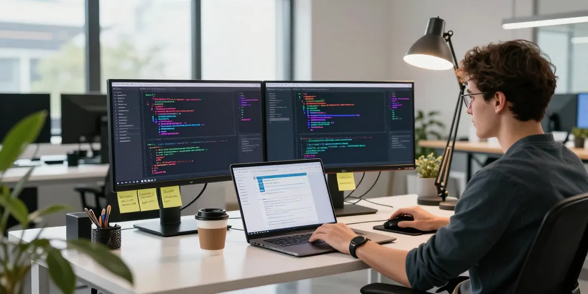 Using the Telegram Web Version on multiple screens in a vibrant digital workspace.