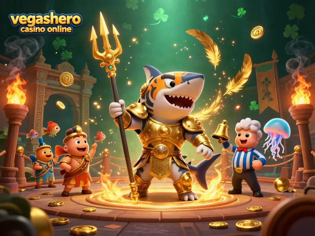 Engage with the vegashero casino online action through a vibrant 3D illustration showcasing slot games and exciting motifs.