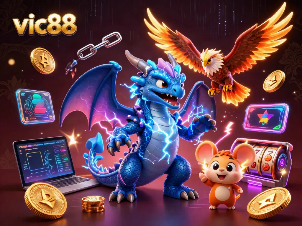 Experience excitement and rewards at vic88 casino featuring dynamic gaming elements and charismatic characters.